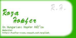 roza hopfer business card